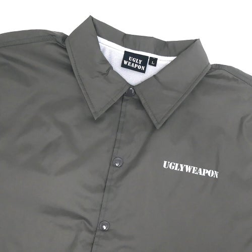  UGLY WEAPON JACKET アグリーウェポン ジャケット LOGO HANSHA COACH GREY スケートボード スケボー 2