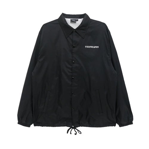 UGLY WEAPON JACKET アグリーウェポン ジャケット LOGO HANSHA COACH BLACK スケートボード スケボー 1