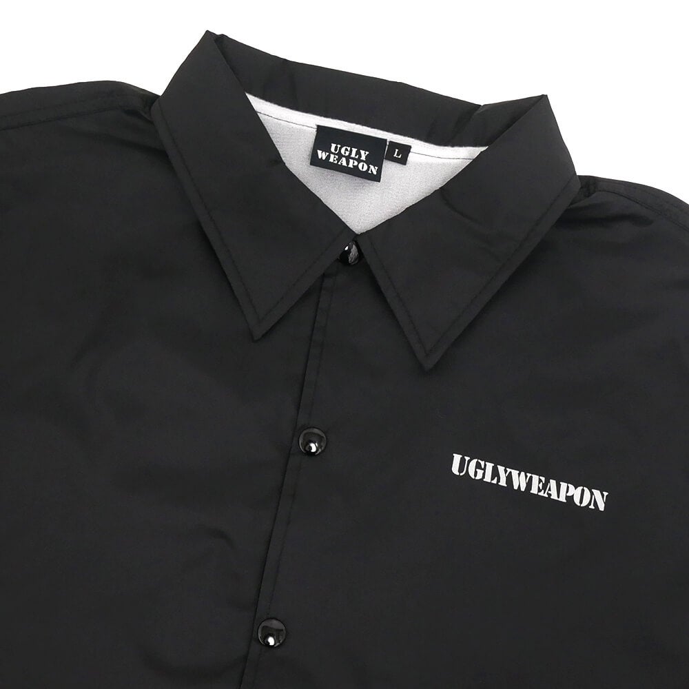 UGLY WEAPON JACKET アグリーウェポン ジャケット LOGO HANSHA COACH BLACK スケートボード スケボー 2