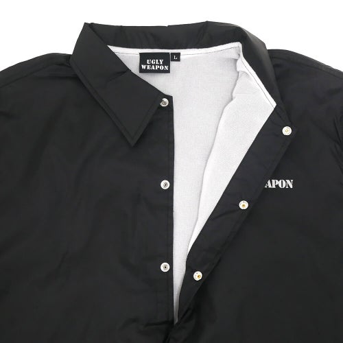 UGLY WEAPON JACKET アグリーウェポン ジャケット LOGO HANSHA COACH BLACK スケートボード スケボー 3