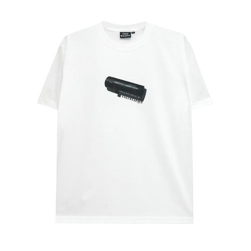 UGLY WEAPON T-SHIRT アグリーウェポン Tシャツ CHECK ONE TWO WHITE スケートボード スケボー 