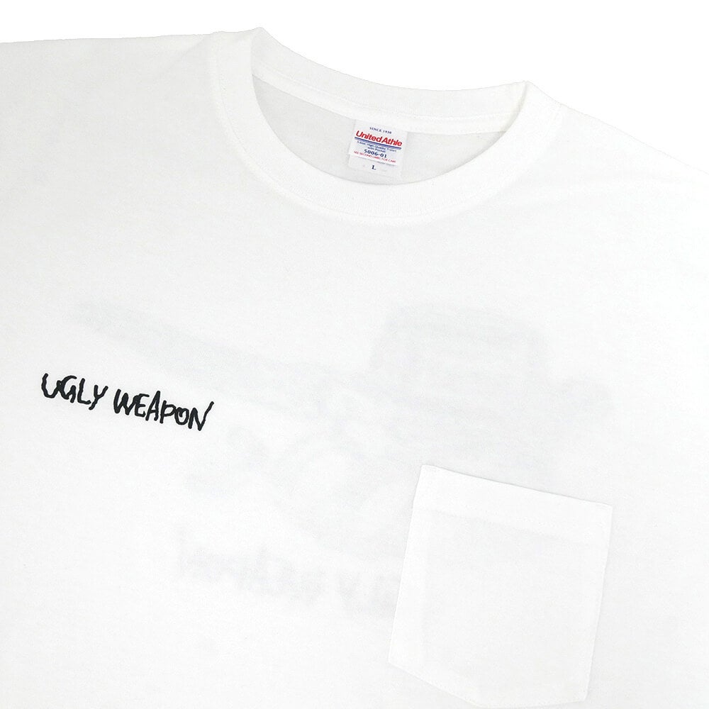 UGLY WEAPON T-SHIRT アグリーウェポン Tシャツ POCKETTON WHITE スケートボード スケボー 2