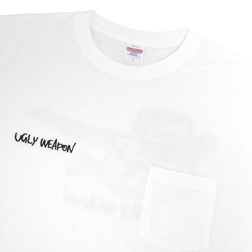 UGLY WEAPON T-SHIRT アグリーウェポン Tシャツ POCKETTON WHITE スケートボード スケボー 2