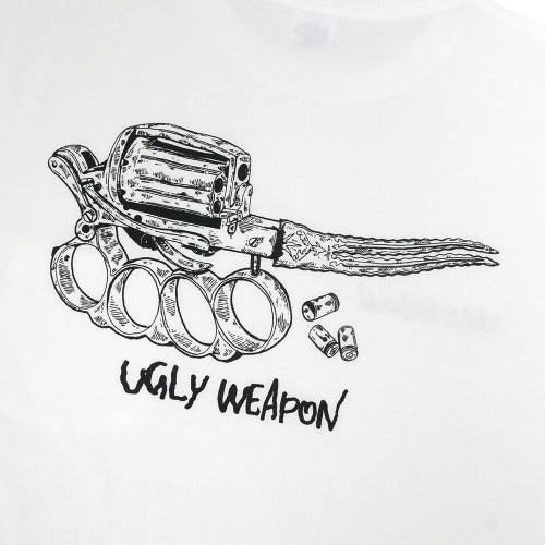 UGLY WEAPON T-SHIRT アグリーウェポン Tシャツ POCKETTON WHITE スケートボード スケボー 4