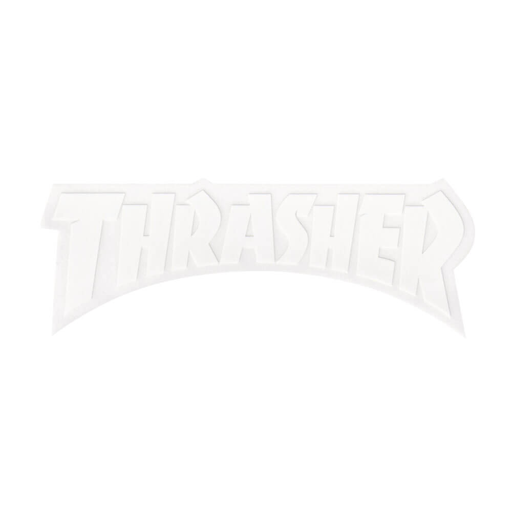 THRASHER STICKER スラッシャー ステッカー DIE CUT LOGO WHITE（US企画） スケートボード スケボー