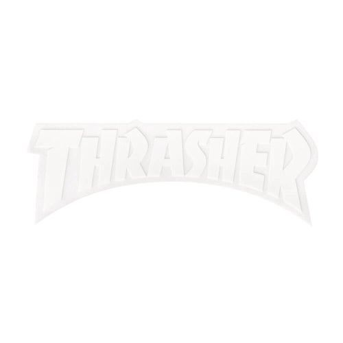 THRASHER STICKER スラッシャー ステッカー DIE CUT LOGO WHITE（US企画） スケートボード スケボー