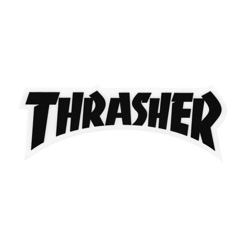 THRASHER STICKER スラッシャー ステッカー DIE CUT LOGO BLACK（US企画） スケートボード スケボー