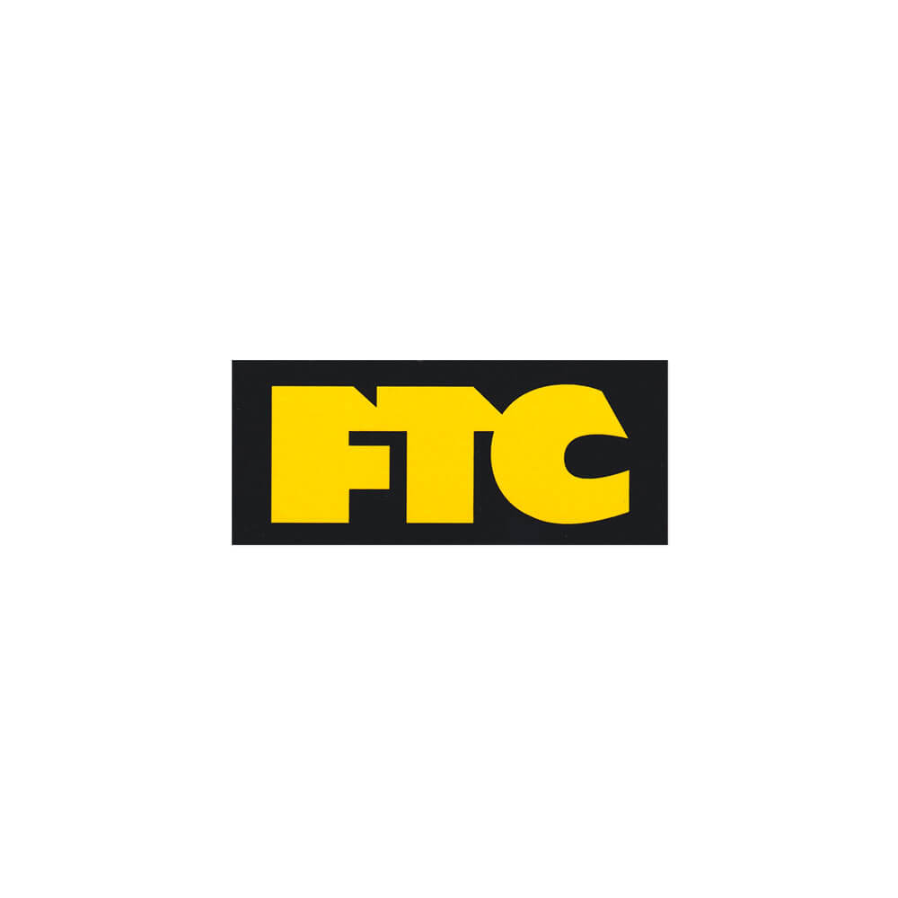 FTC STICKER エフティーシー ステッカー LOGO 2.5 BLACK/YELLOW スケートボード スケボー