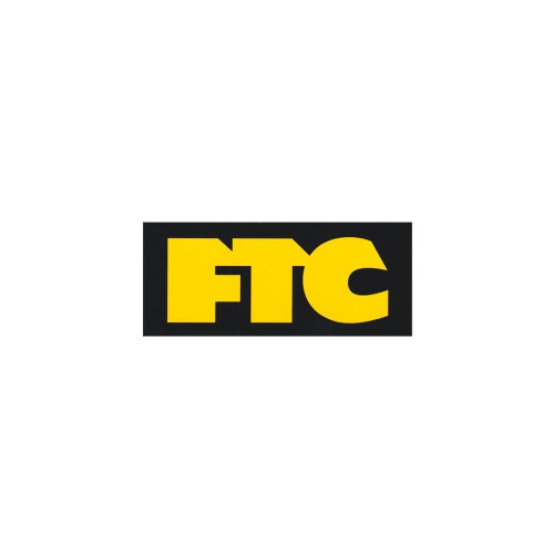 FTC STICKER エフティーシー ステッカー LOGO 2.5 BLACK/YELLOW スケートボード スケボー
