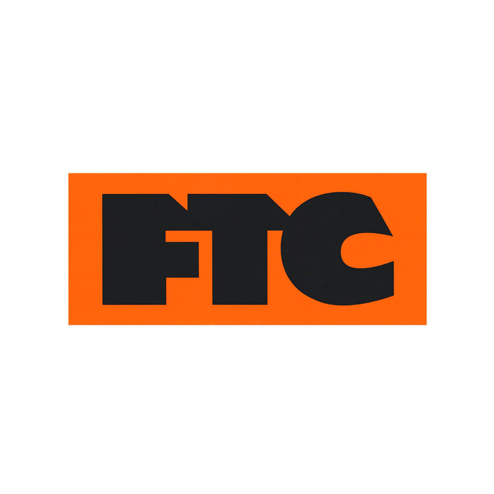 FTC STICKER エフティーシー ステッカー LOGO 5 ORANGE/BLACK スケートボード スケボー