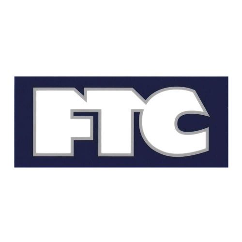 FTC STICKER エフティーシー ステッカー LOGO 8 NAVY/CLEAR/GREY スケートボード スケボー