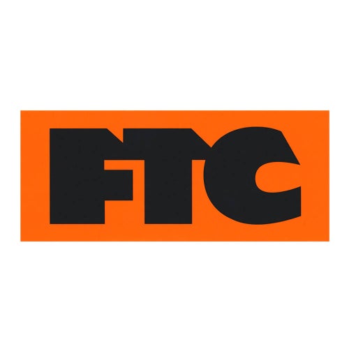FTC STICKER エフティーシー ステッカー LOGO 8 ORANGE/BLACK スケートボード スケボー