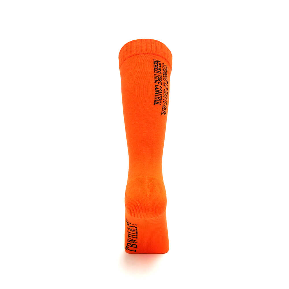 TIGHTBOOTH（TBPR）SOCKS タイトブース ソックス 靴下 LABEL LOGO SOCKS ORANGE スケートボード スケボー 2