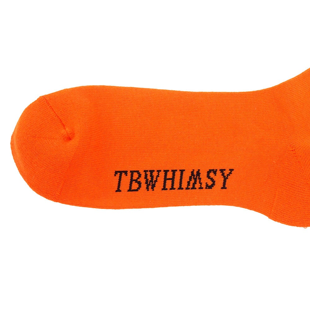 TIGHTBOOTH（TBPR）SOCKS タイトブース ソックス 靴下 LABEL LOGO SOCKS ORANGE スケートボード スケボー 5