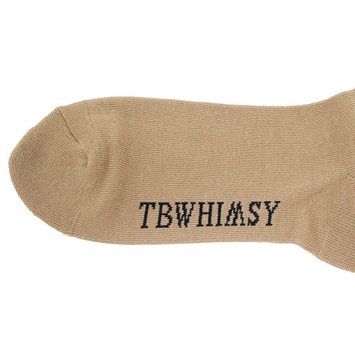  TIGHTBOOTH（TBPR）SOCKS タイトブース ソックス 靴下 LABEL LOGO SOCKS BEIGE スケートボード スケボー 5