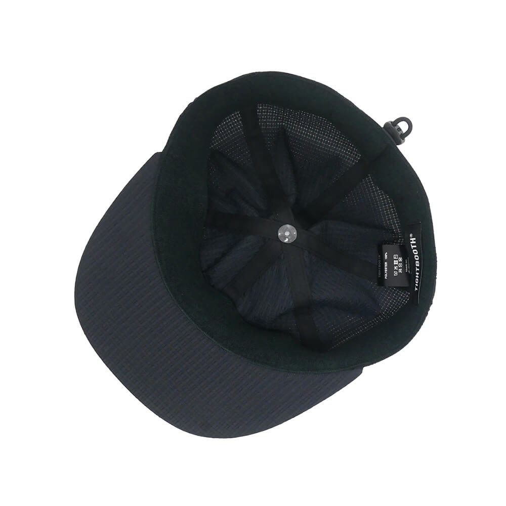 TIGHTBOOTH（TBPR）CAP タイトブース キャップ SEERSUCKER 6 PANEL BLACK スケートボード スケボー 5