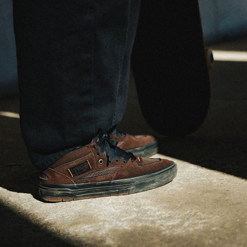 VANS SHOES バンズ シューズ スニーカー ハーフキャブ SKATE HALF CAB WAFFLECUP RIZZO BROWN/BLACK（US企画） スケートボード スケボー 10