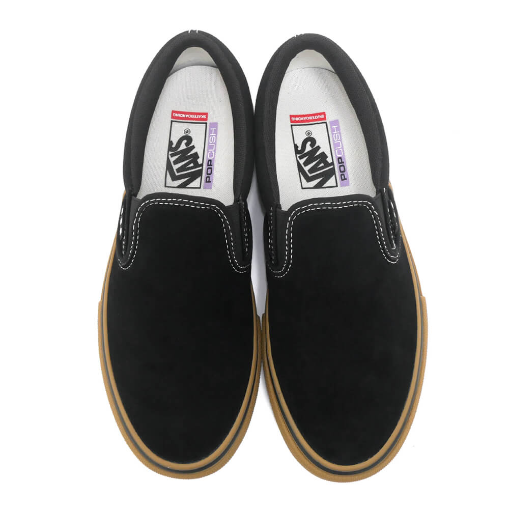 VANS SHOES バンズ シューズ スニーカー スリッポン SKATE SLIP ON BLACK/GUM/WHITE（US企画） スケートボード スケボー 2
