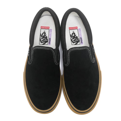 VANS SHOES バンズ シューズ スニーカー スリッポン SKATE SLIP ON BLACK/GUM/WHITE（US企画） スケートボード スケボー 2