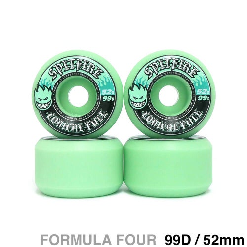 SPITFIRE WHEEL スピットファイヤー ウィール FORMULA FOUR（F4）99D CONICAL FULL ティール 52mm スケートボード スケボー 1