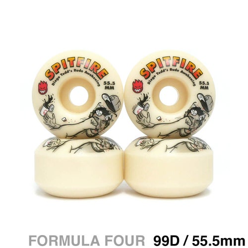 SPITFIRE WHEEL スピットファイヤー ウィール FORMULA FOUR（F4）99D CLASSIC DIEGO TODD RUDE AWAKENING 55.5mm スケートボード スケボー 1
