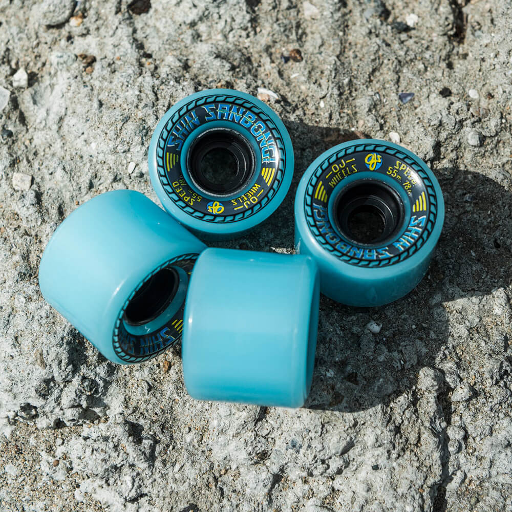 OJ WHEEL オージェー ソフトウィール（クルーザー）MINI SUPER JUICE（78A）SHIN SANBONGI 青 55mm スケートボード スケボー 4