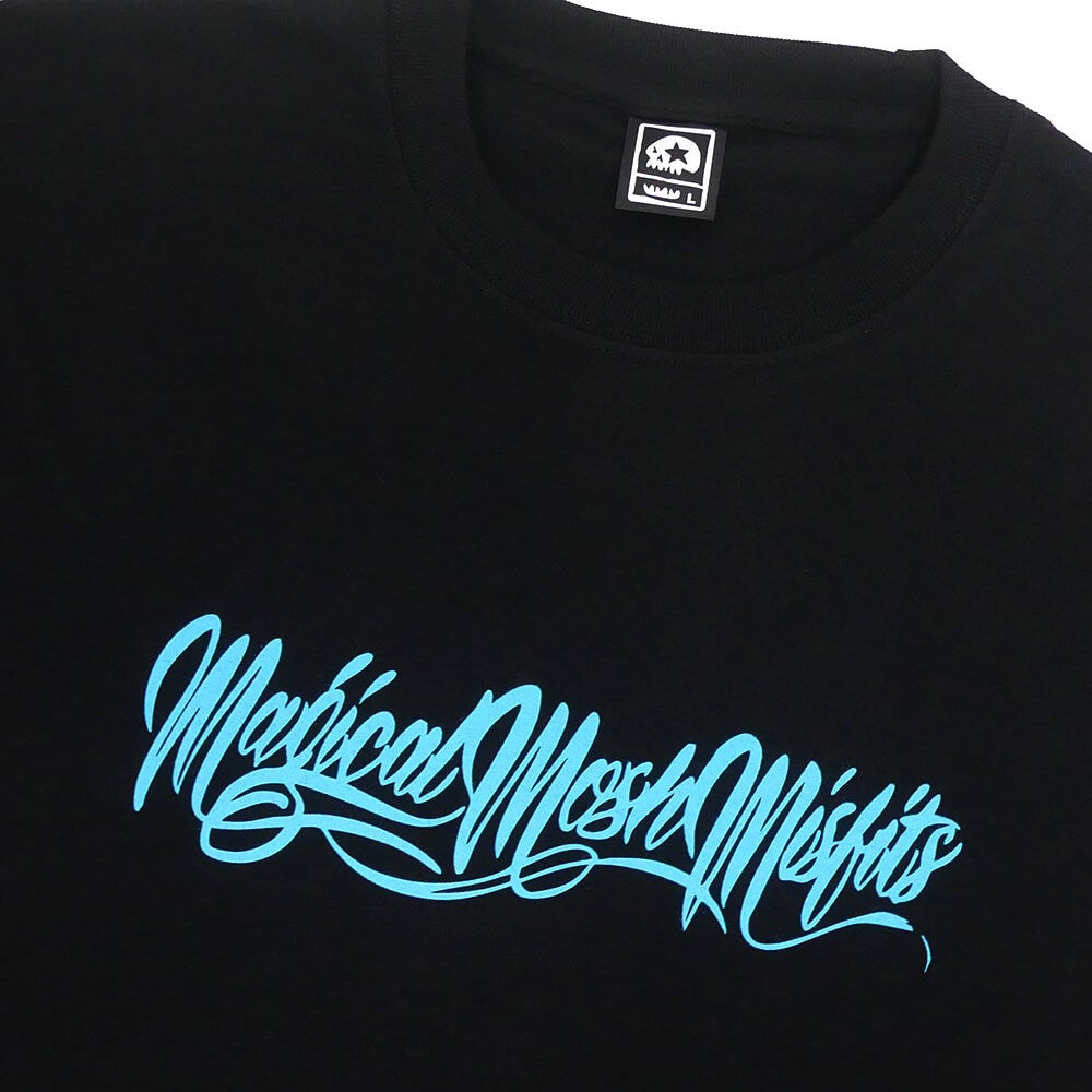 MAGICAL MOSH MISFITS T-SHIRT マジカルモッシュミスフィッツ Tシャツ MxMxM PINST DOKURO BLACK/BLUE スケートボード スケボー 2