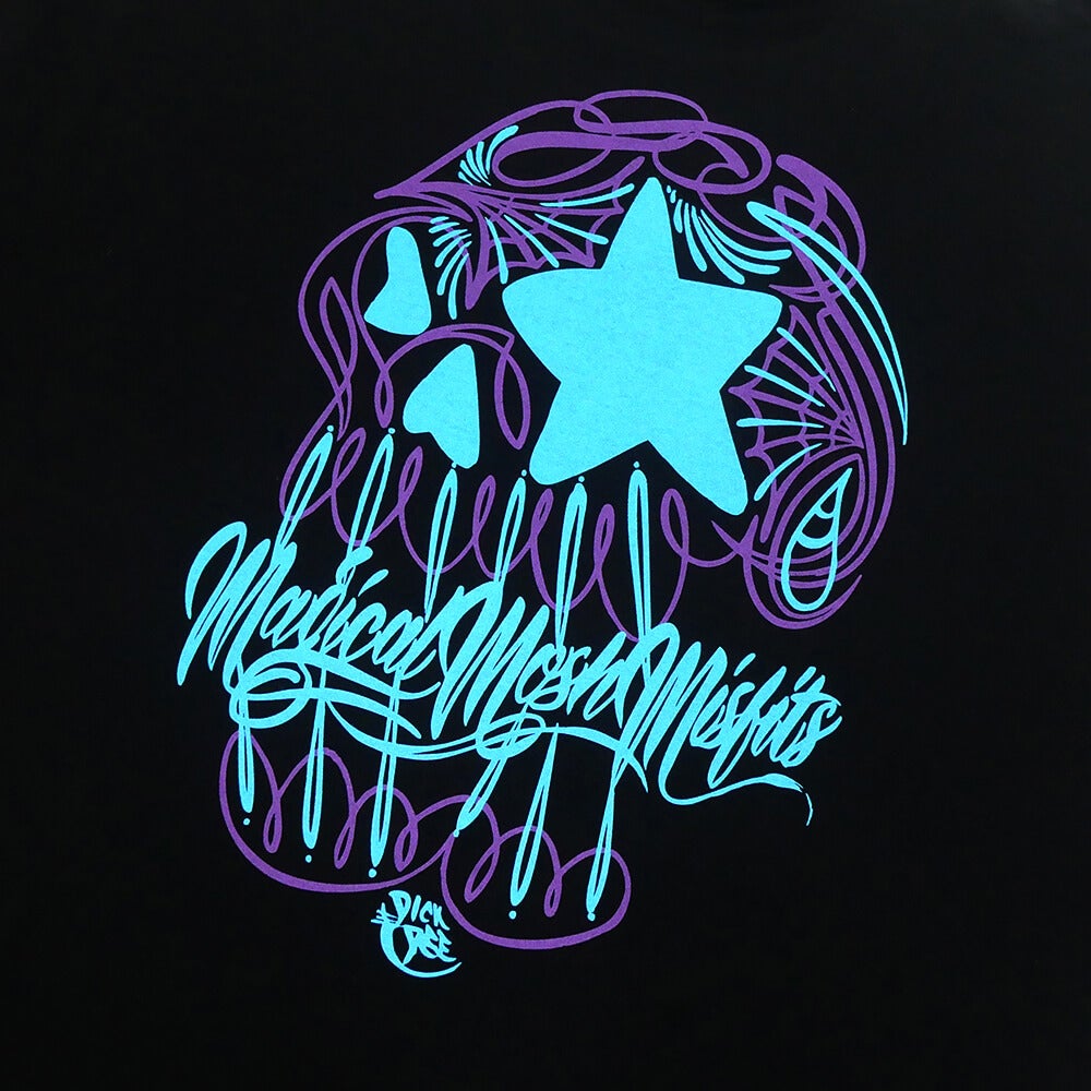 MAGICAL MOSH MISFITS T-SHIRT マジカルモッシュミスフィッツ Tシャツ MxMxM PINST DOKURO BLACK/BLUE スケートボード スケボー 3
