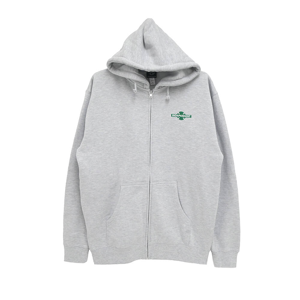  INDEPENDENT HOOD インディペンデント パーカー OGBC LEGACY ZIP GREY スケートボード スケボー 1
