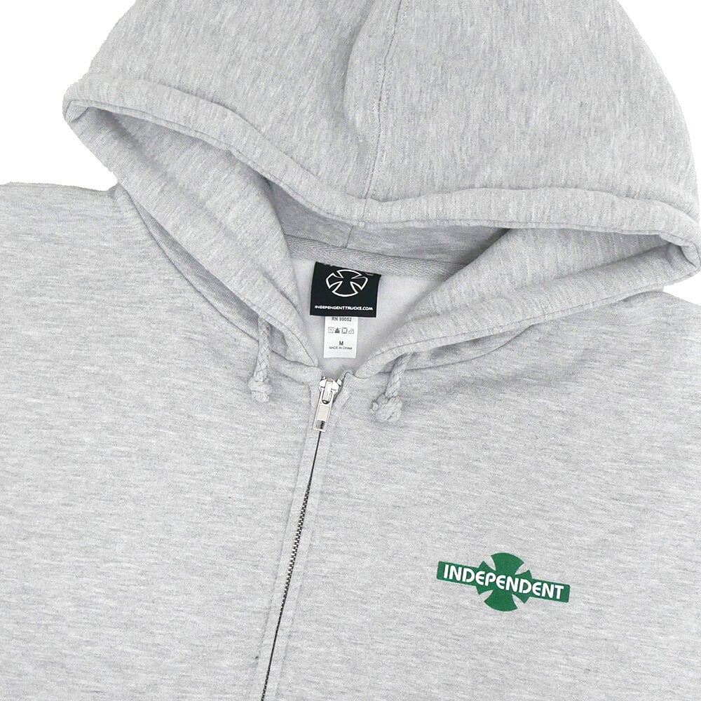  INDEPENDENT HOOD インディペンデント パーカー OGBC LEGACY ZIP GREY スケートボード スケボー 2