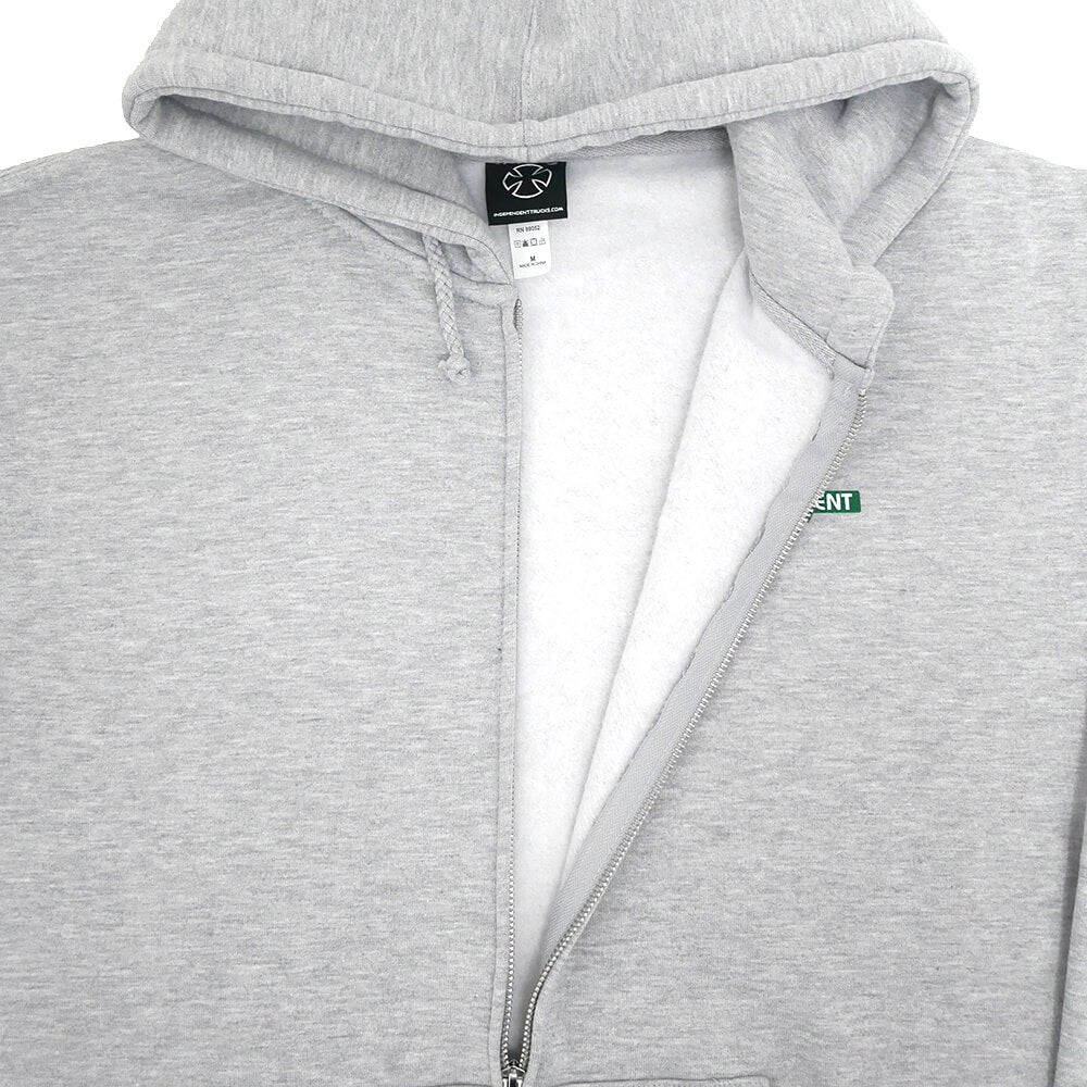  INDEPENDENT HOOD インディペンデント パーカー OGBC LEGACY ZIP GREY スケートボード スケボー 3