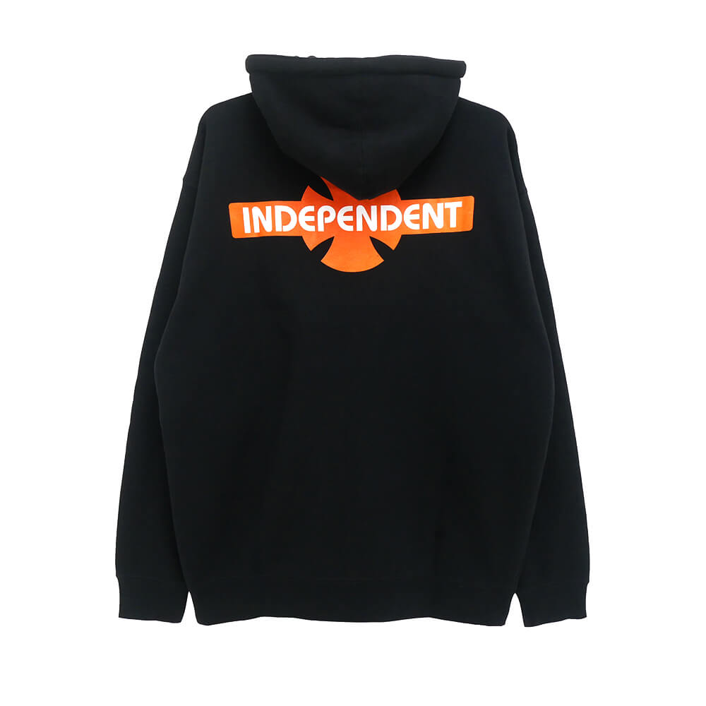 INDEPENDENT HOOD インディペンデント パーカー OGBC LEGACY ZIP BLACK スケートボード スケボー 