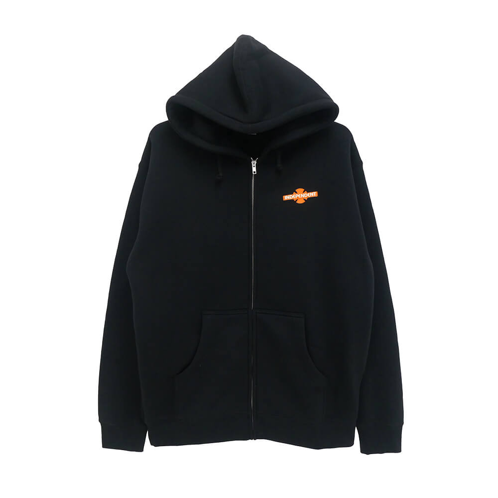 INDEPENDENT HOOD インディペンデント パーカー OGBC LEGACY ZIP BLACK スケートボード スケボー 1