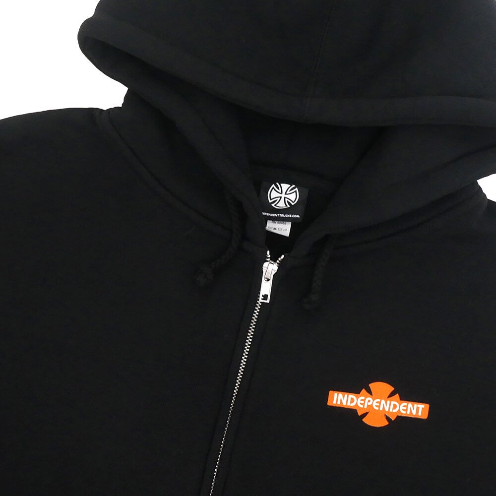 INDEPENDENT HOOD インディペンデント パーカー OGBC LEGACY ZIP BLACK スケートボード スケボー 2