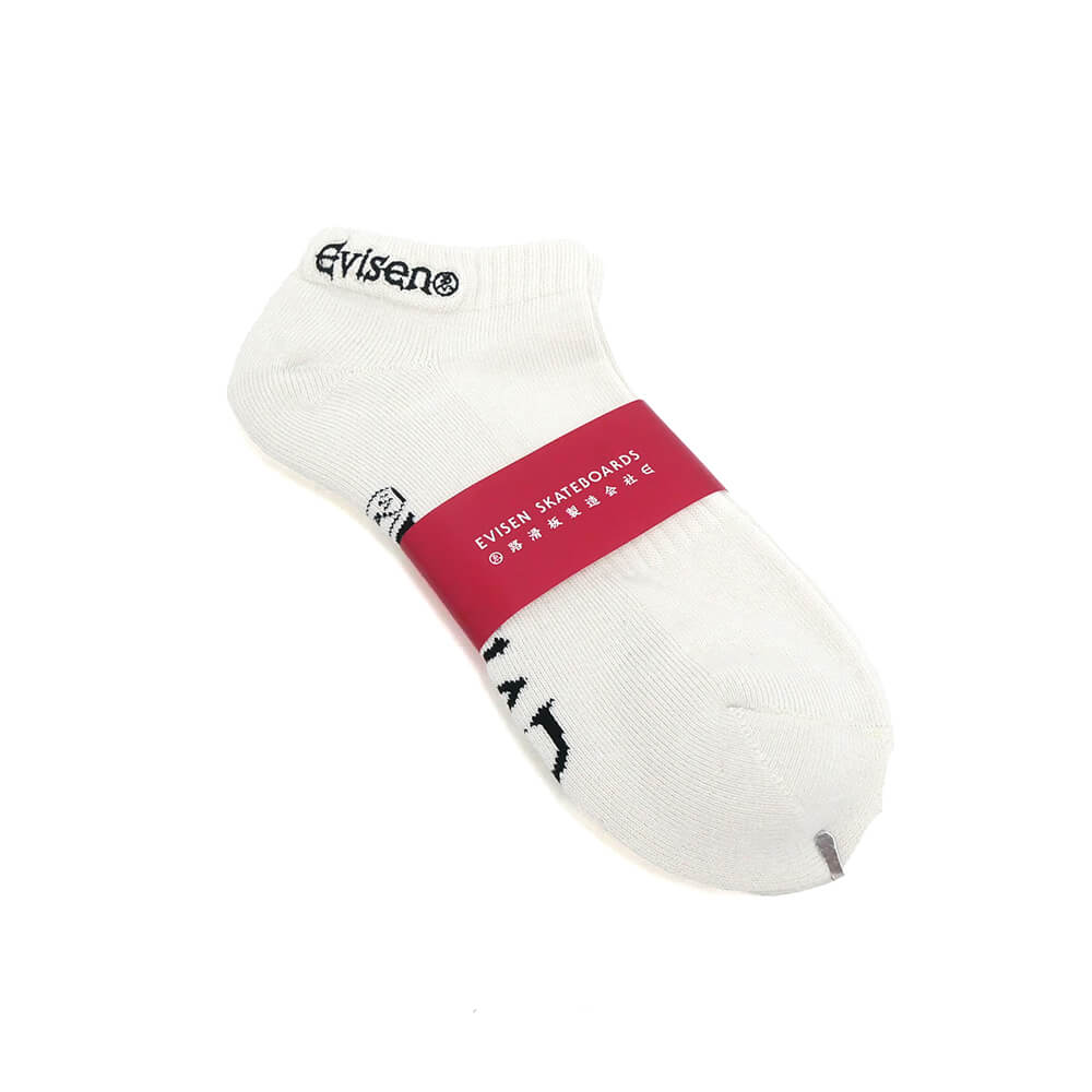 EVISEN SOCKS エビセン ソックス 靴下 LOGO ANKLE WHITE スケートボード スケボー 6