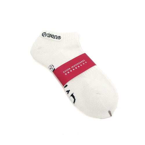 EVISEN SOCKS エビセン ソックス 靴下 LOGO ANKLE WHITE スケートボード スケボー 6