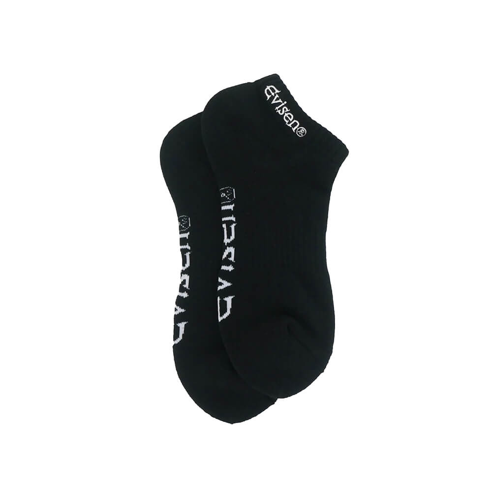 EVISEN SOCKS エビセン ソックス 靴下 LOGO ANKLE BLACK スケートボード スケボー 3