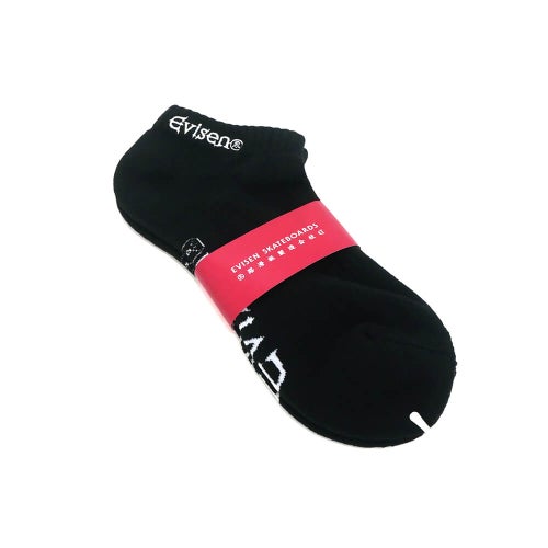 EVISEN SOCKS エビセン ソックス 靴下 LOGO ANKLE BLACK スケートボード スケボー 6