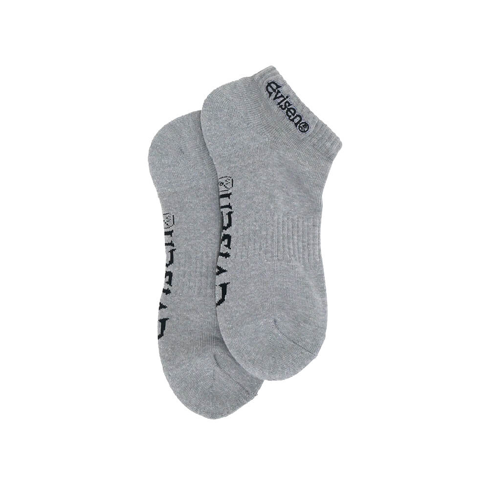 EVISEN SOCKS エビセン ソックス 靴下 LOGO ANKLE GREY スケートボード スケボー 3