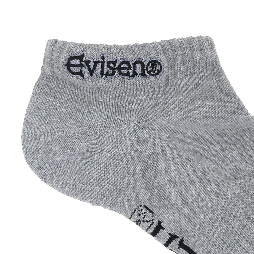EVISEN SOCKS エビセン ソックス 靴下 LOGO ANKLE GREY スケートボード スケボー 4
