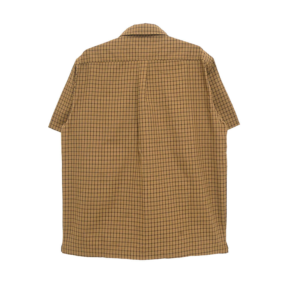  THEORIES SHORT SLEEVE SHIRTS セオリーズ 半袖シャツ AVIGNON FLANNEL BUTTON UP CARAMEL スケートボード スケボー 4