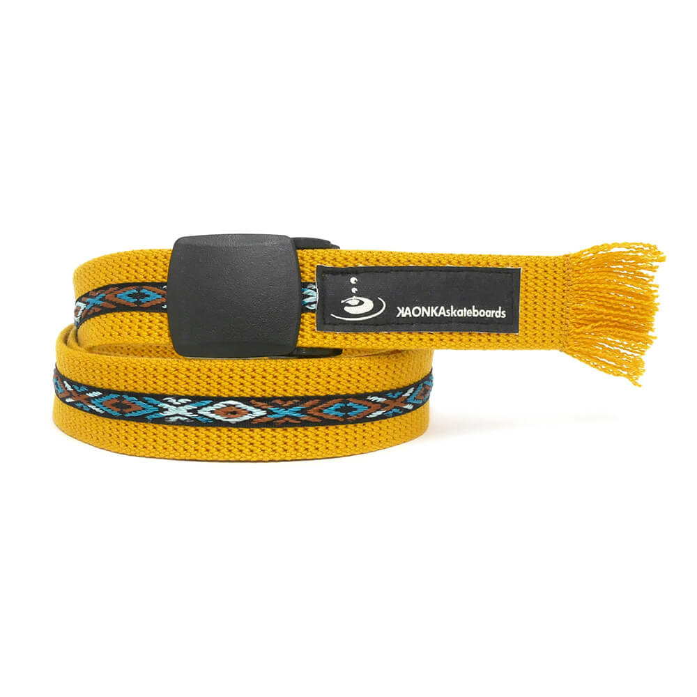 KAONKA BELT カオンカ ベルト ORTEGA TAPE OUTDOOR NYLON MUSTARD スケートボード スケボー 1