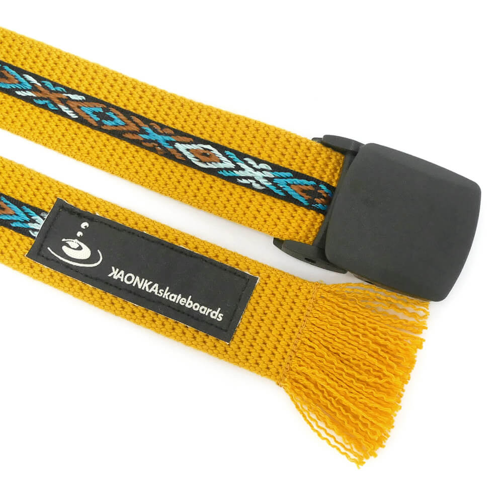 KAONKA BELT カオンカ ベルト ORTEGA TAPE OUTDOOR NYLON MUSTARD スケートボード スケボー 4