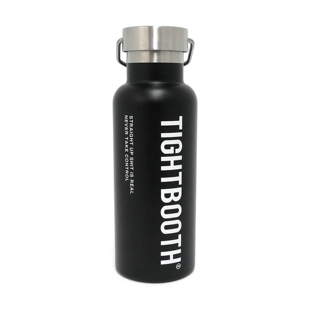 TIGHTBOOTH（TBPR）STAINLESS BOTTLE タイトブース ステンレスボトル LOGO THERMO BOTTLE BLACK スケートボード スケボー 1