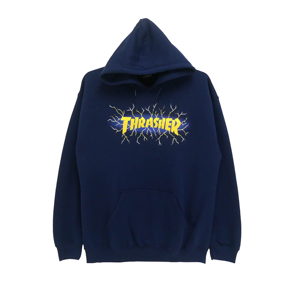  THRASHER HOOD スラッシャー パーカー LIGHTNING NAVY（US企画） スケートボード スケボー 