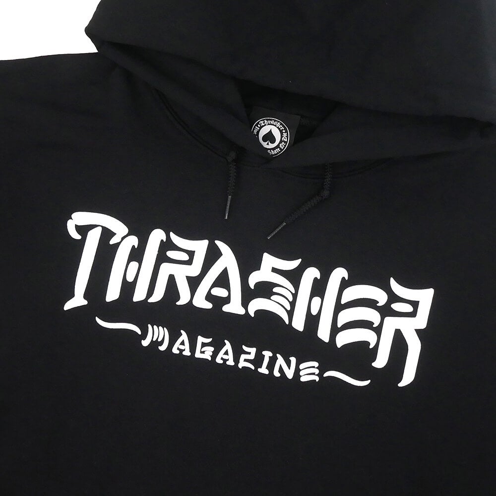 THRASHER HOOD スラッシャー パーカー THRASH & DESTROY BLACK（US企画） スケートボード スケボー 1