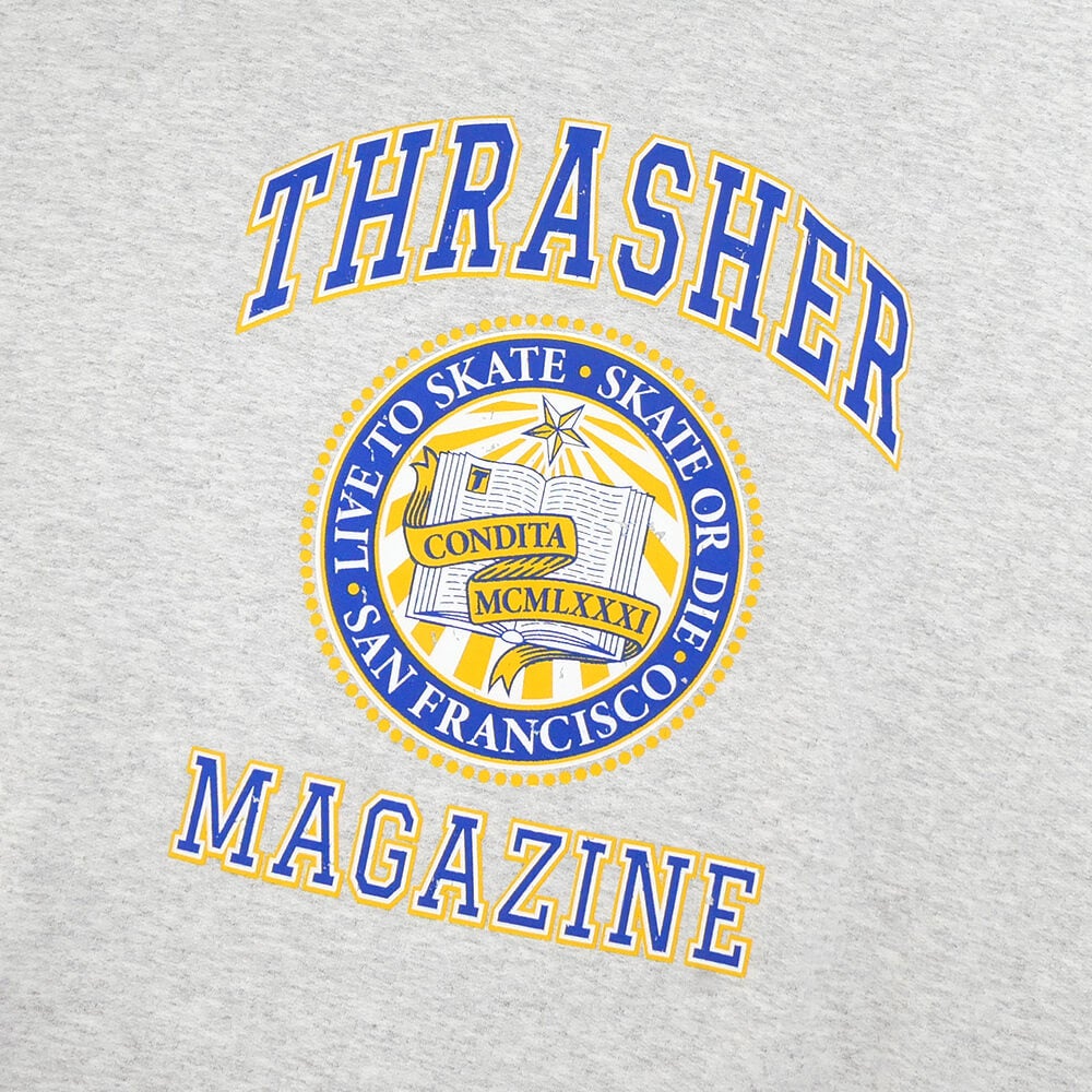 THRASHER CREW SWEAT スラッシャー トレーナー DROPOOUT ASH（US企画） スケートボード スケボー 1