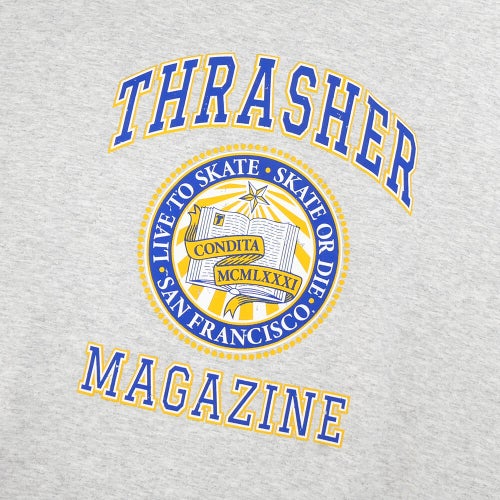 THRASHER CREW SWEAT スラッシャー トレーナー DROPOOUT ASH（US企画） スケートボード スケボー 1