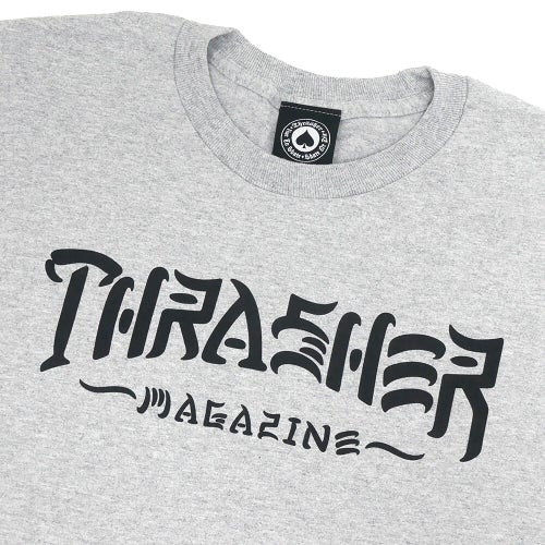 THRASHER LONG SLEEVE スラッシャー ロングスリーブTシャツ THRASH & DESTROY GREY（US企画） スケートボード スケボー 1