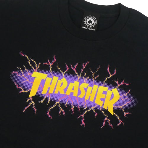 THRASHER T-SHIRT スラッシャー Tシャツ LIGHTNING BLACK（US企画） スケートボード スケボー 1